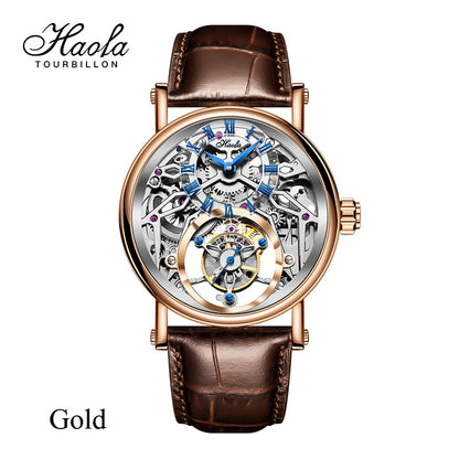 Haofa 1602 Flying Tourbillon CNC ENGRAVING Dial Skeleton Watch