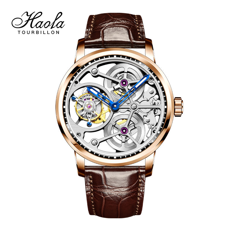 HAOFA Sapphire Middle Case Double Barrel Tourbillon Watch 1945