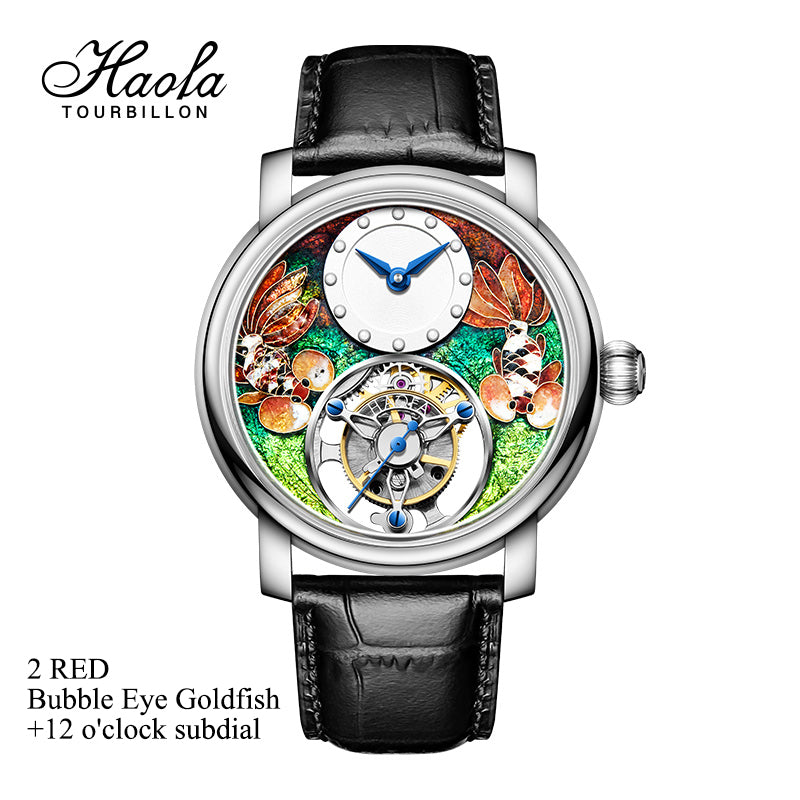 Reserve(30 days)--HAOFA Enamel (Cloisonne) Carp Tourbillon 2218