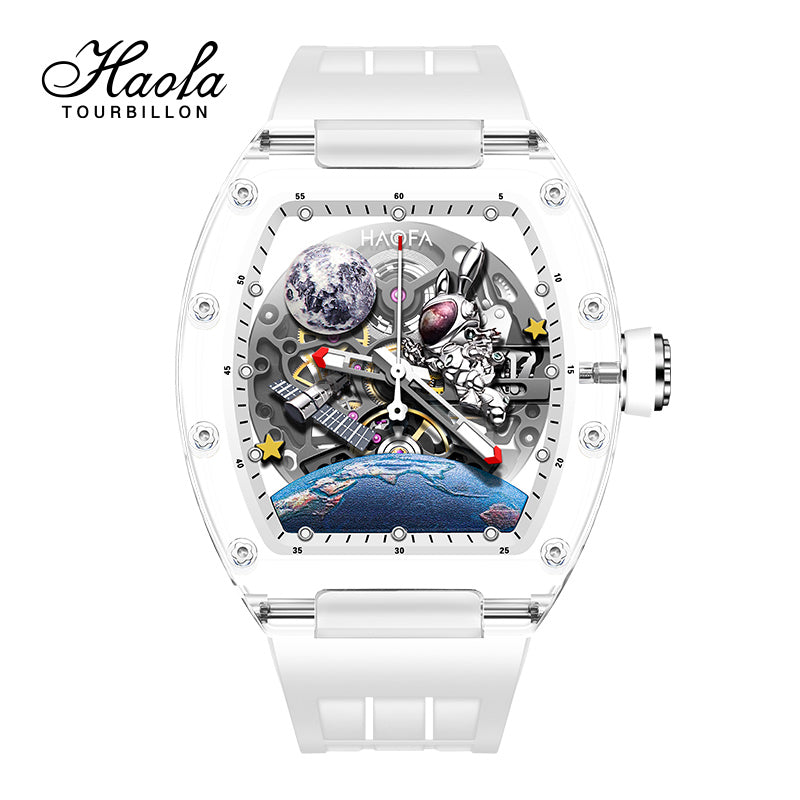 HAOFA Crystal Automatic 3D Spaceship Watch 2320