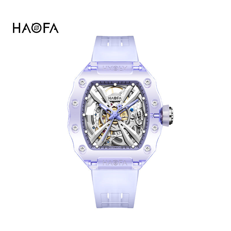 HAOFA Middle Size ultra thin K9 Crystal Automatic Watch