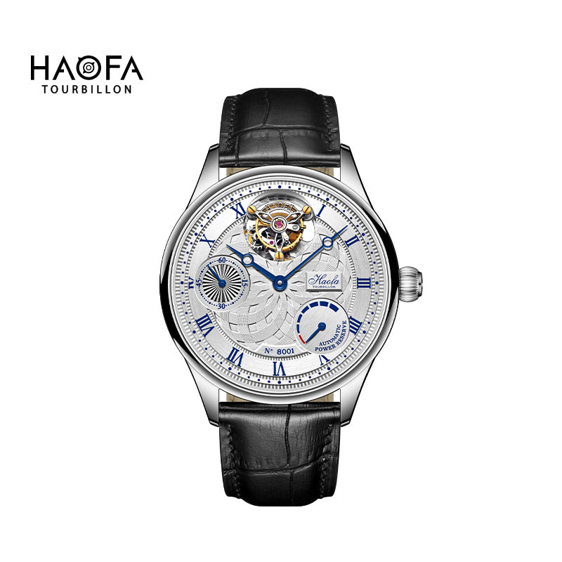HAOFA 12'clock Power Reserve Display Automatic Tourbillon Watch