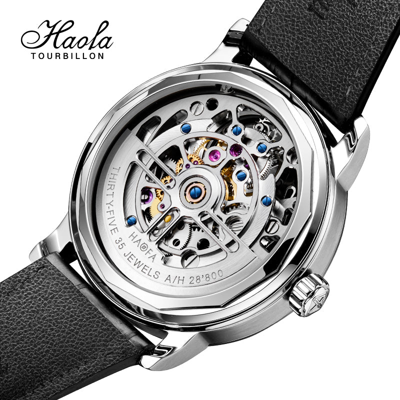 HAOFA 3D Galaxy double barrel Automatic Tourbillon (Gift Crystal Galaxy ball ) Model 2268