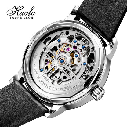 HAOFA 3D Galaxy double barrel Automatic Tourbillon (Gift Crystal Galaxy ball ) Model 2268