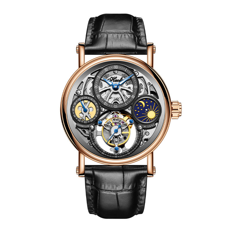 Haofa 1601 Skeleton GMT CNC Engraving Tourbillon 28800