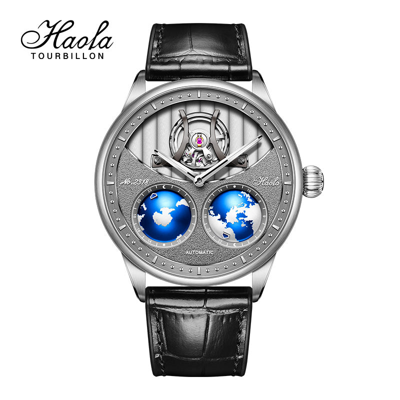 Haofa 2318 Model 3D Earth Rotating Mineral Crystal Watches