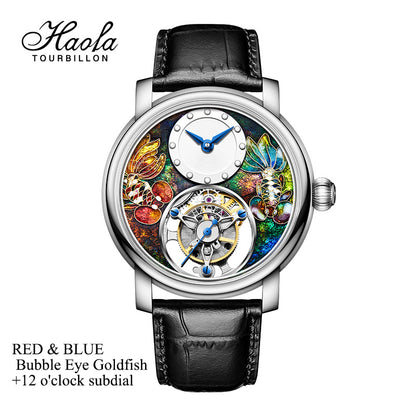 Reserve(30 days)--HAOFA Enamel (Cloisonne) Carp Tourbillon 2218