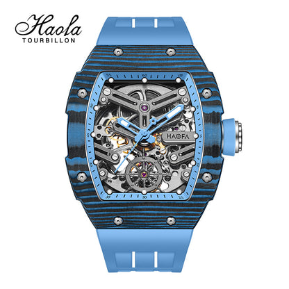 HAOFA 1982 Navigator Skeleton Carbon Fiber Automatic Mechanical Watch