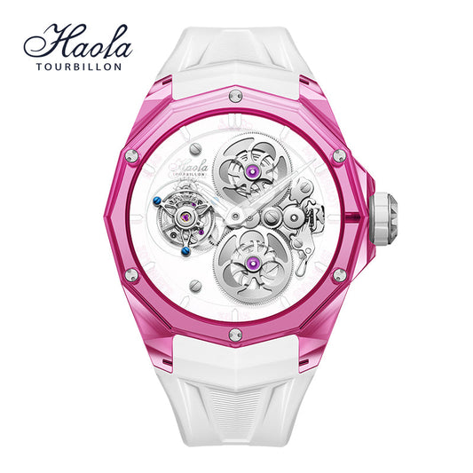 Haofa 2388 Mystery Tourbillon Manual Winding All Sapphire Case Watch