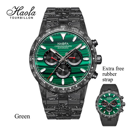 HAOFA 2366-1 Full Carbon Fiber Automatic Chronograph Movement Screw-in crown Watch