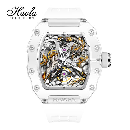 Haofa Crystal 2323 3D Dragon and Horse 60H Automatic Watch