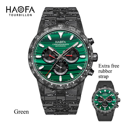 HAOFA 2366-1 Full Carbon Fiber Automatic Chronograph Movement Screw-in crown Watch