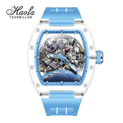 HAOFA Crystal Automatic 3D Spaceship Watch 2320