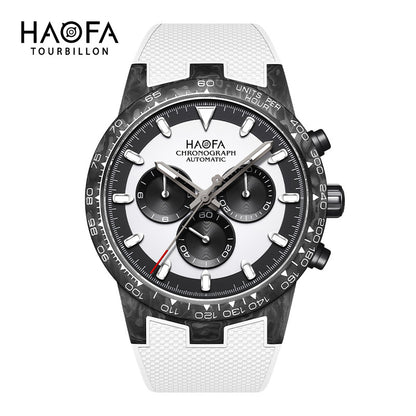 HAOFA Chronograph Movement Full Carbon Fiber Automatic Screw-in crown Watch  2366