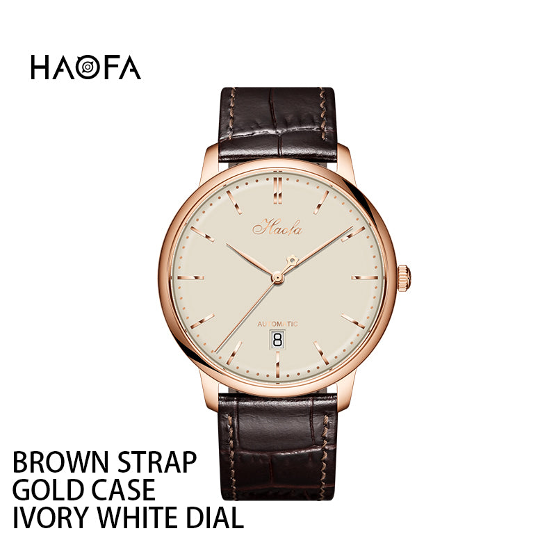 Haofa Automatic Movement Ultra-thin Calendar Watch 1606