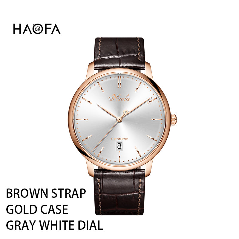 Haofa Automatic Movement Ultra-thin Calendar Watch 1606