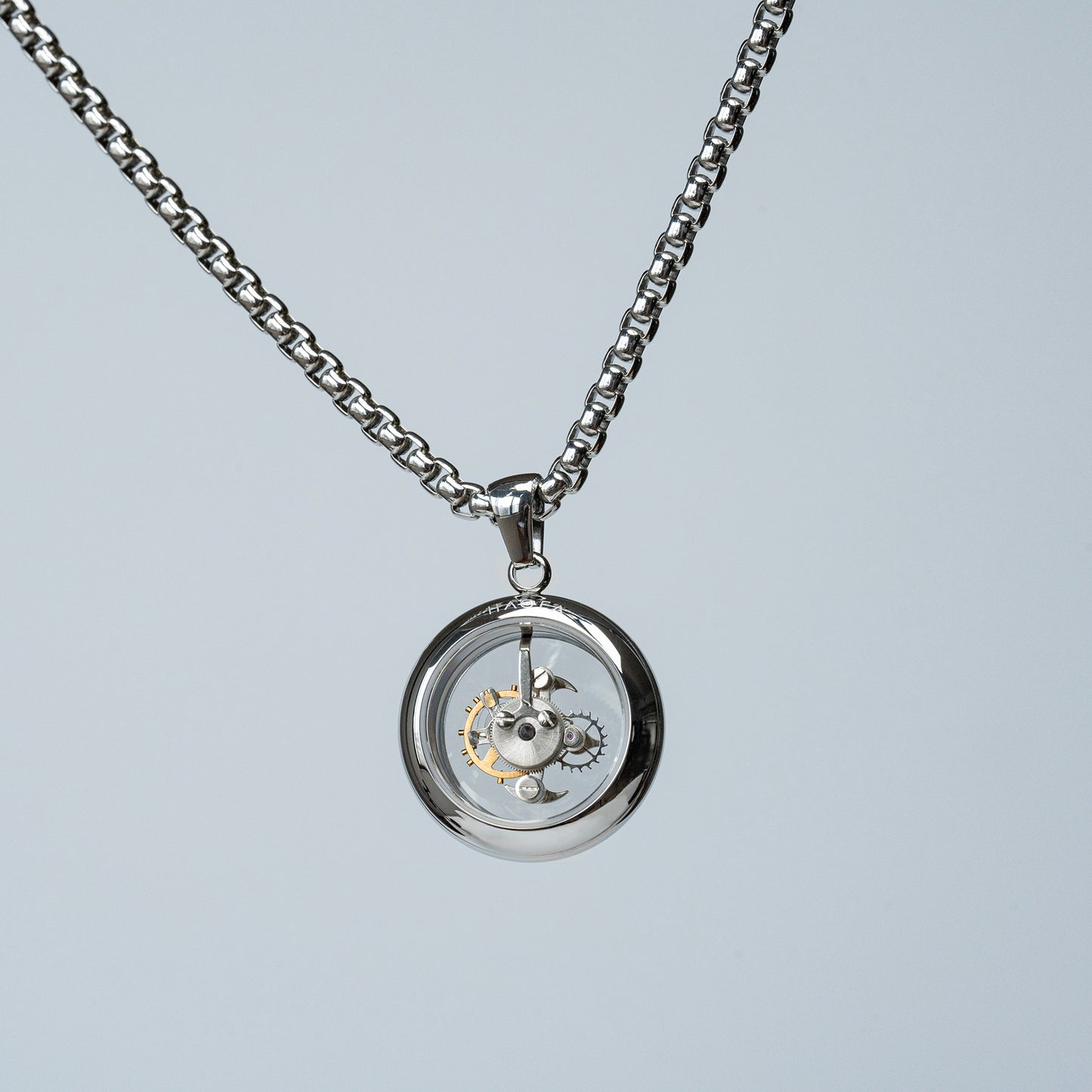 Haofa HFT1001 Titanium Stainless Steel Tourbillon Necklace