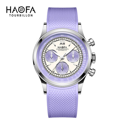 Haofa 2371 Dopamine Color Chronograph Watch Tachymeter Automatic Movement WristWatch