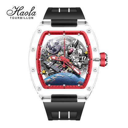 HAOFA Crystal Automatic 3D Spaceship Watch 2320