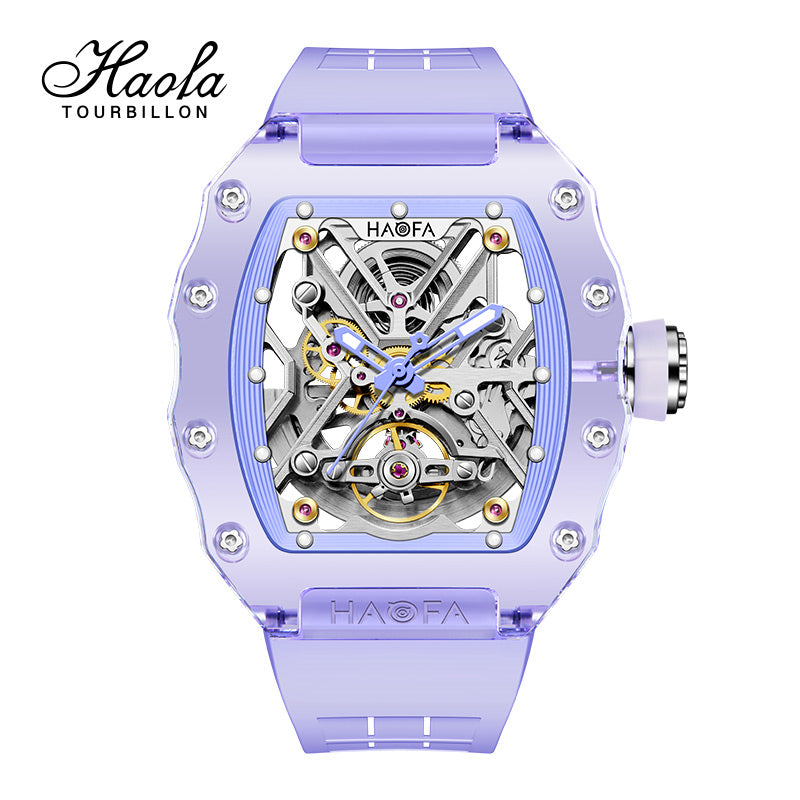 HAOFA Colorful Crystal Case Automatic Watch 72H Power Model 2203