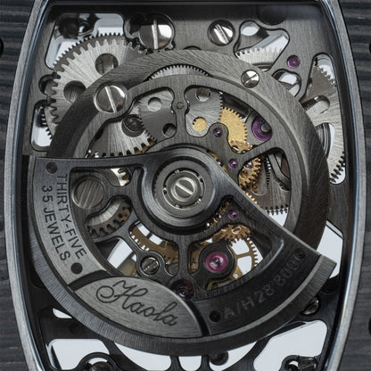 HAOFA Automatic Tourbillon Movement Free-sprung Balance 1901-1 Double Spring carbon fiber bezel Titanium magnesium