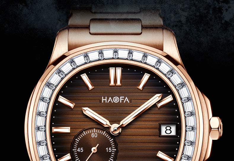 HAOFA Automatic Micro Rotor Diamond Bezel Watch Model 2290