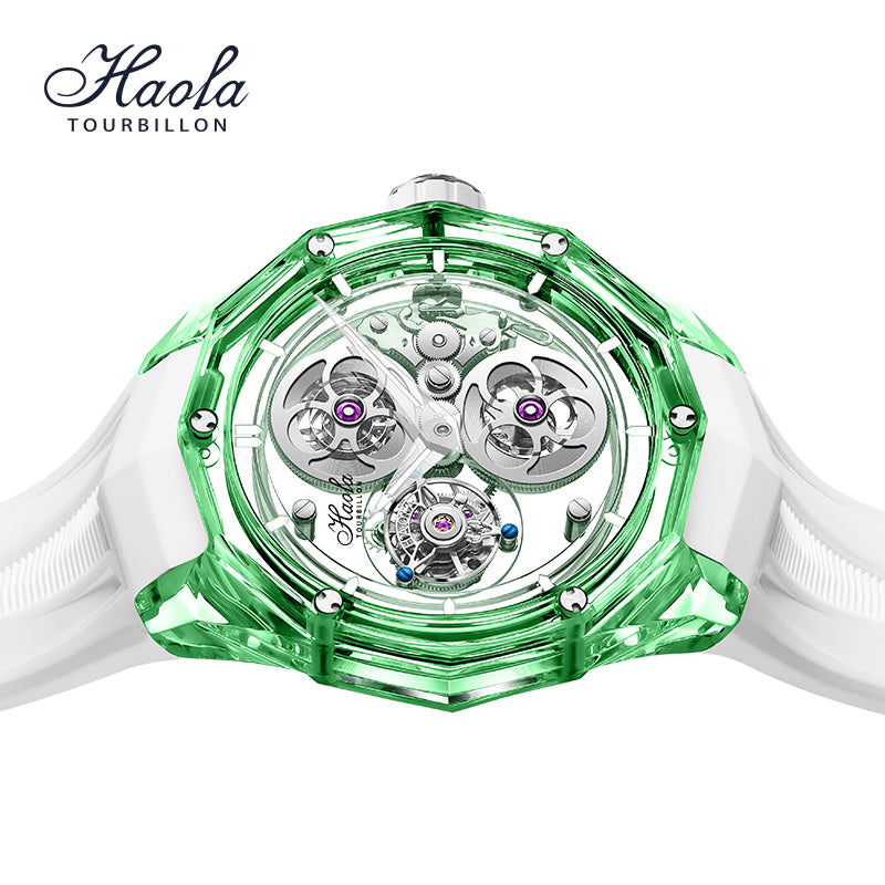 Haofa 2388 Mystery Tourbillon Manual Winding All Yttrium Aluminium Garnet Watch