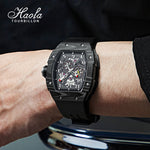 Haofa 1978 Carbon Fiber Car Rim Design Automatic Movement 24H Dial Wrist Watch