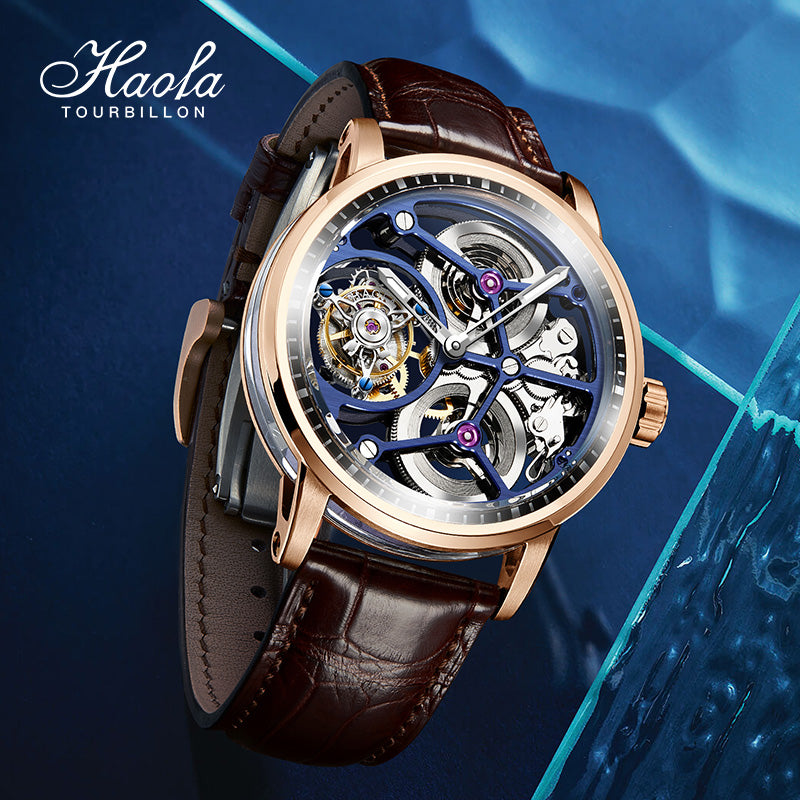 HAOFA Sapphire Middle Case Double Barrel Tourbillon Watch 1945