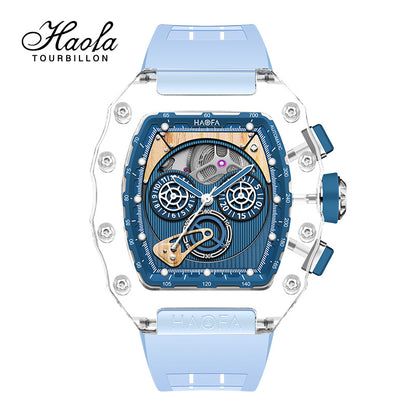 HAOFA Automatic Chronograph Movement K9 Crystal Case Watch 2368