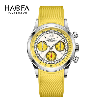 Haofa 2371 Dopamine Color Chronograph Watch Tachymeter Automatic Movement WristWatch