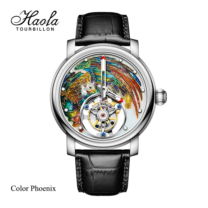 Reserve(30 days)--HAOFA Enamel (Cloisonne) Carp Tourbillon 2218