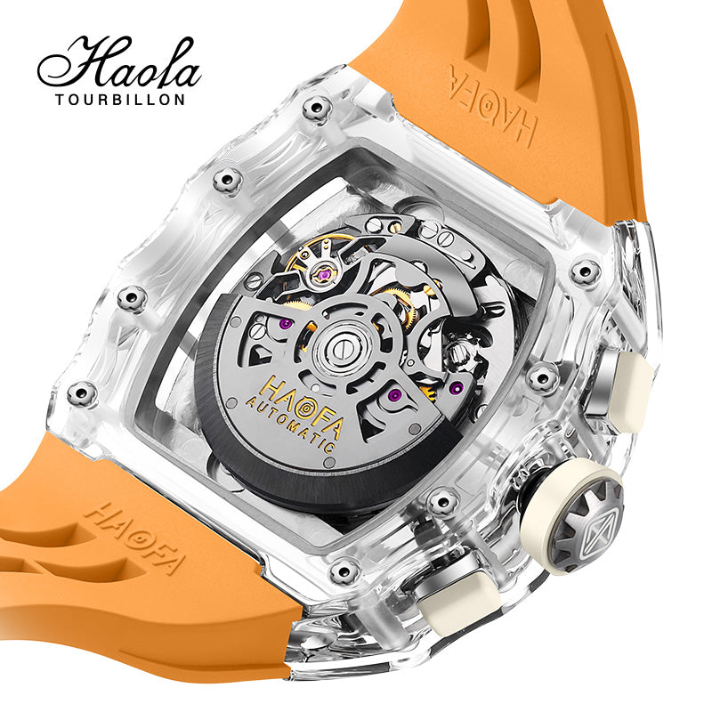 HAOFA Automatic Chronograph Movement K9 Crystal Case Watch 2368