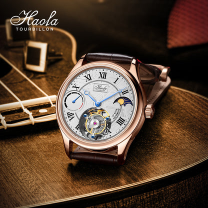 Haofa 8002 72H Sun And Moon Flying Tourbillon Automatic Watch