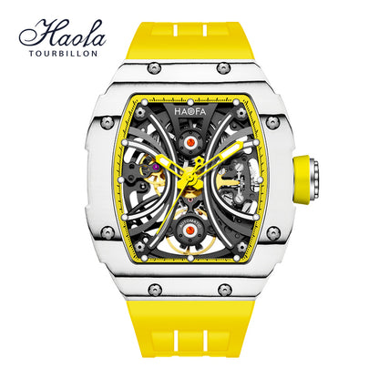 Haofa Men Skeleton Automatic watch NTPT Carbon Fiber Bezel Super luminous 80 hours power 1909