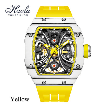 Haofa Men Skeleton Automatic watch NTPT Carbon Fiber Bezel Super luminous 80 hours power 1909