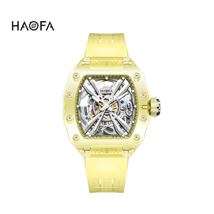 HAOFA Middle Size ultra thin K9 Crystal Automatic Watch