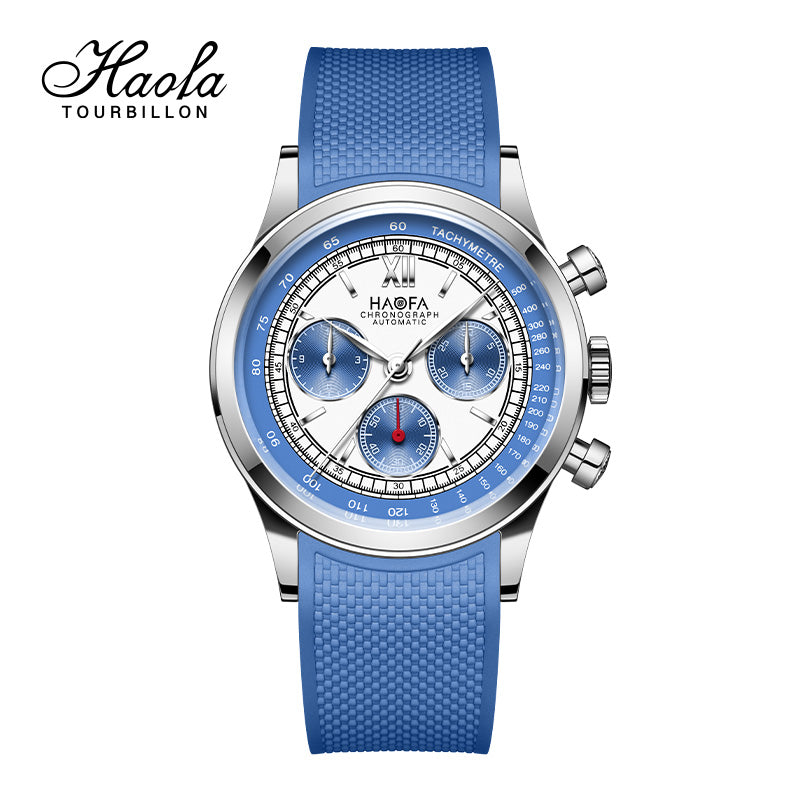 【Pre-sale】Haofa 2371 Dopamine Color Chronograph Watch Tachymeter Automatic Movement WristWatch