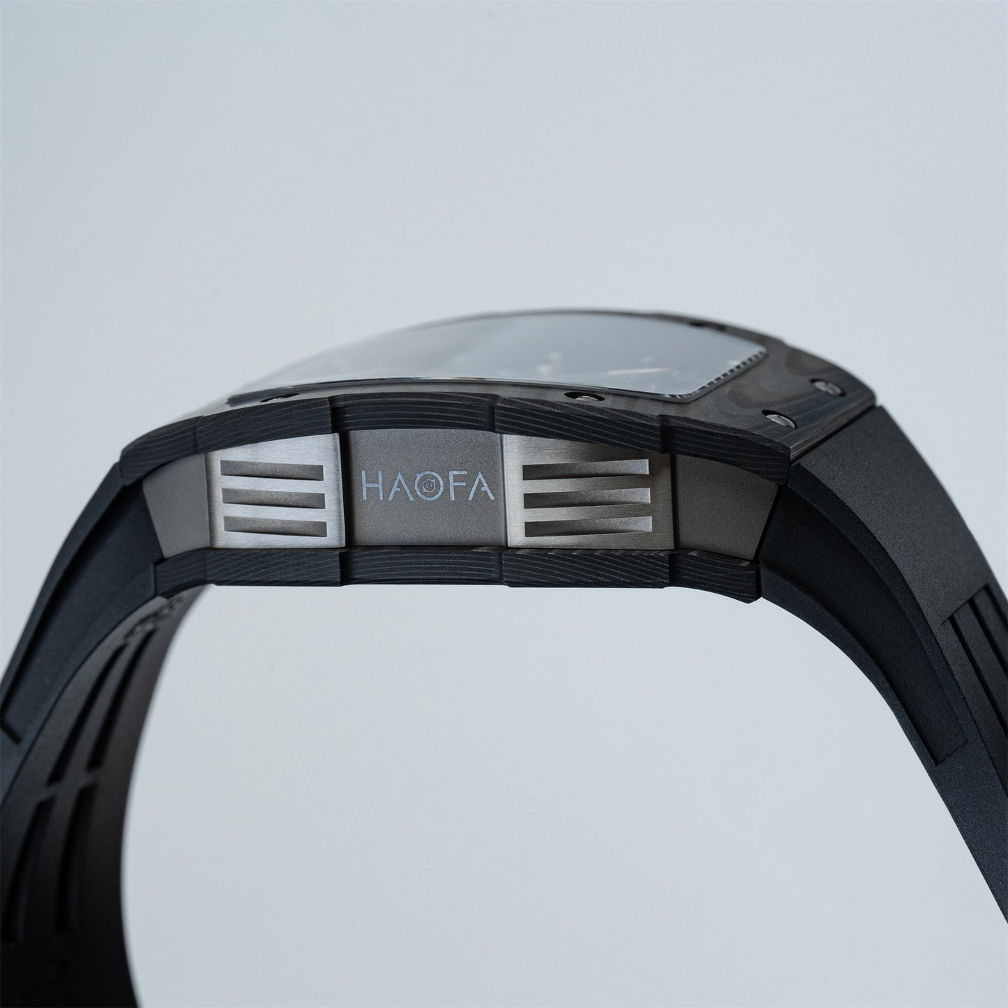 HAOFA Automatic Tourbillon Movement Free-sprung Balance 1901-1 Double Spring carbon fiber bezel Titanium magnesium