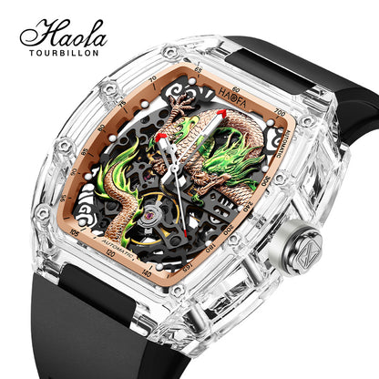 HAOFA 3D Dragon Crystal Automatic Watch 2321