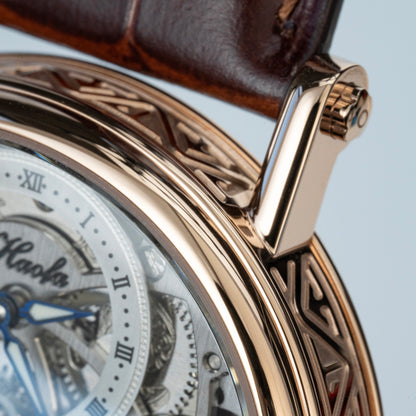 Haofa 1601 Skeleton GMT CNC Engraving Tourbillon 28800