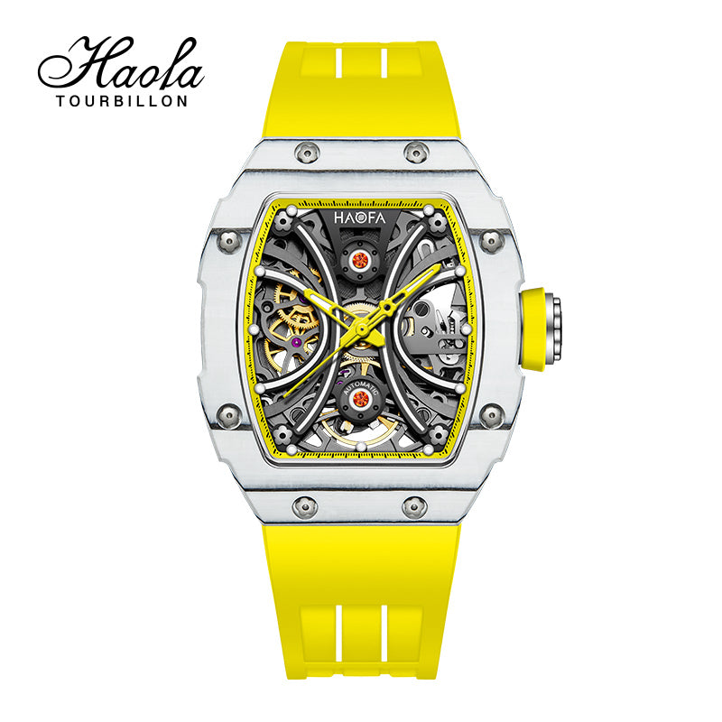 Haofa 1909L-1 Middle Size Carbon Fiber Automatic Watch Super Luminous 60H Power