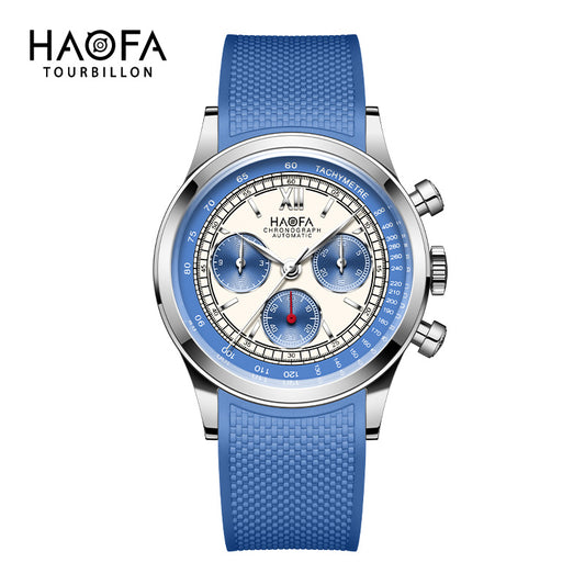 Haofa 2371 Dopamine Color Chronograph Watch Tachymeter Automatic Movement WristWatch