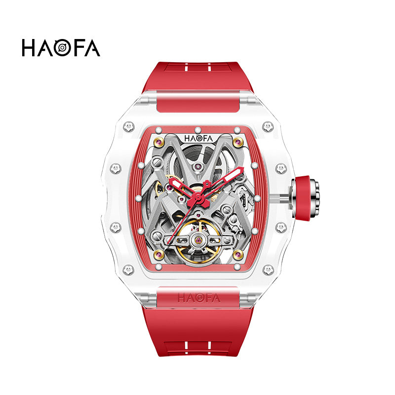 HAOFA 2209 Spider Design Dial K9 Crystal Tonneau Mechanical Watch