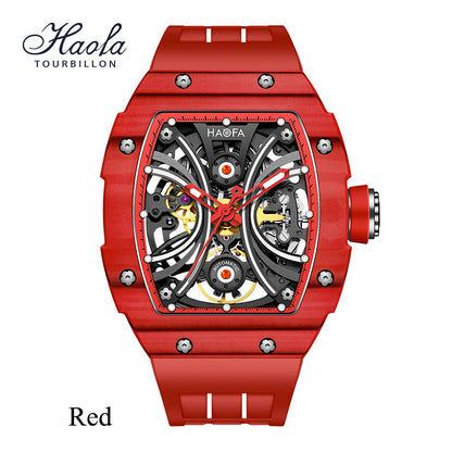 Haofa Men Skeleton Automatic watch NTPT Carbon Fiber Bezel Super luminous 80 hours power 1909