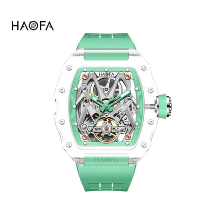 HAOFA 2209 Spider Design Dial K9 Crystal Tonneau Mechanical Watch