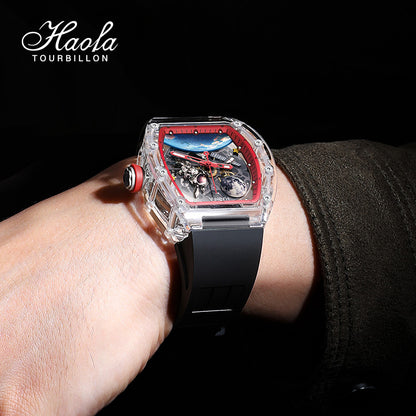 HAOFA Crystal Automatic 3D Spaceship Watch 2320