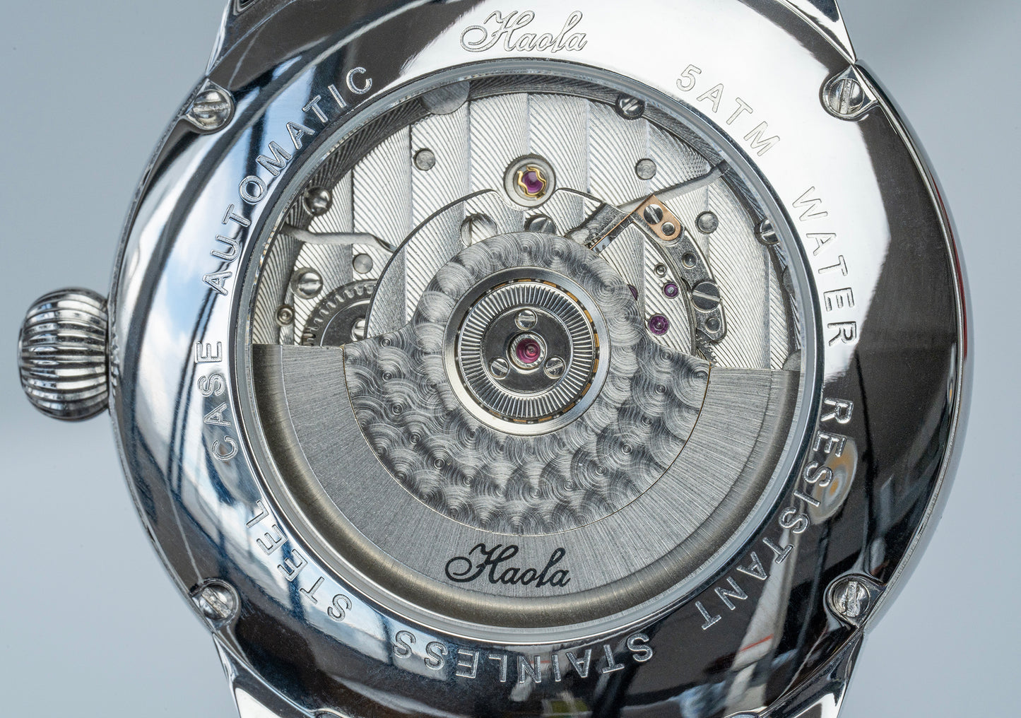 Haofa 2318 Model 3D Earth Rotating Mineral High-domed Crystal Watches