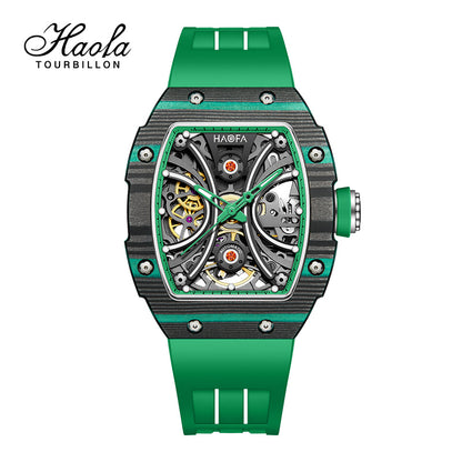 Haofa 1909L-1 Middle Size Carbon Fiber Automatic Watch Super Luminous 60H Power