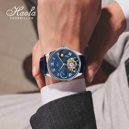 Haofa 8002 72H Sun And Moon Flying Tourbillon Automatic Watch